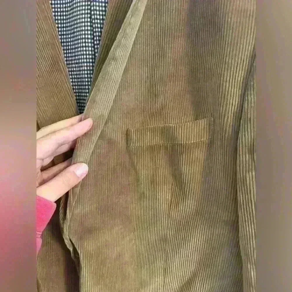 Saddlebred Blazer 44R  brown corduroy single breasted pocket